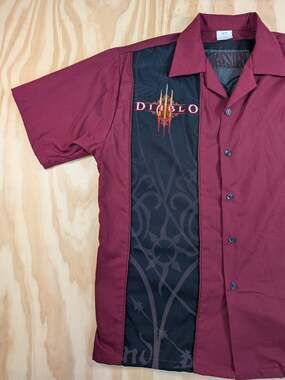 Diablo III Bowling Shirt Blizzard Entertainment Developer Dev Team Rare